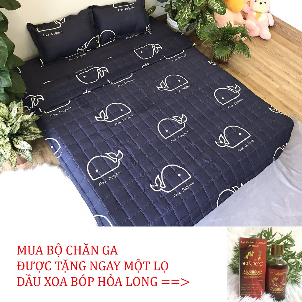 Tặng MIỄN PHÍ 1 lọ dầu xoa bóp HỎA LONG 20ml khi mua Set 5 chăn ga, gối tại shop sally.