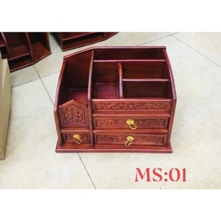 Hộp đa năng cao cấp gỗ hương sử dụng trong văn phòng trạm tứ diện
