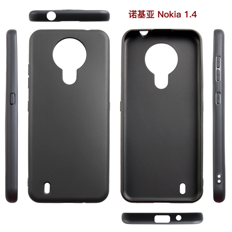 Ốp Điện Thoại TPU Mềm Dạng Nhám Màu Đen Cho Nokia 1.4 2.4 Nokia 1.4 2.4