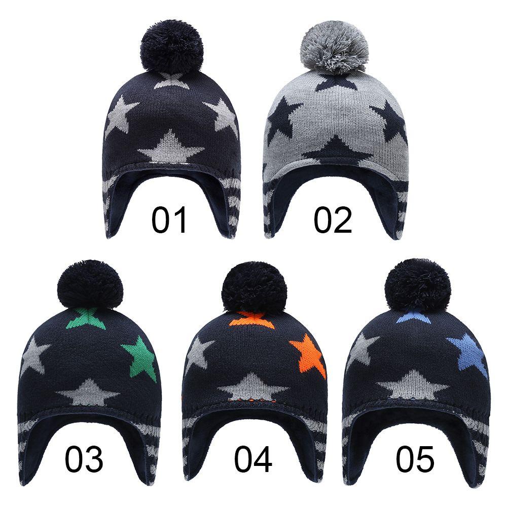 JONYE Mũ Len Beanie Đính Ngôi Sao Giữ Ấm Cho Bé