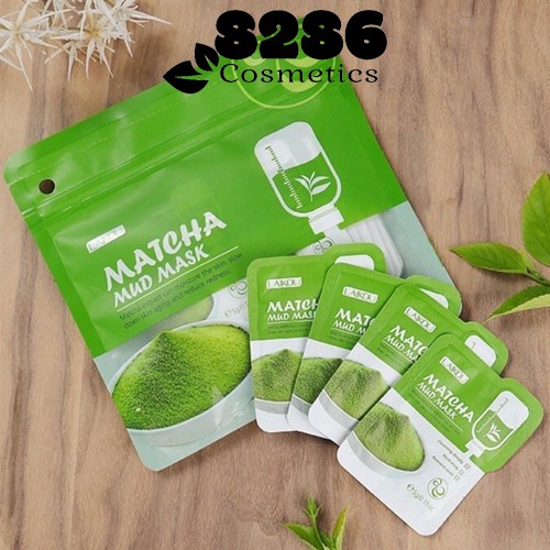 [Có sẵn] 1 gói Sample Mặt nạ bùn Matcha Laikou kiềm dầu sạch da cấp nước Matcha Mud Mask 5g (hàng nội địa Trung)