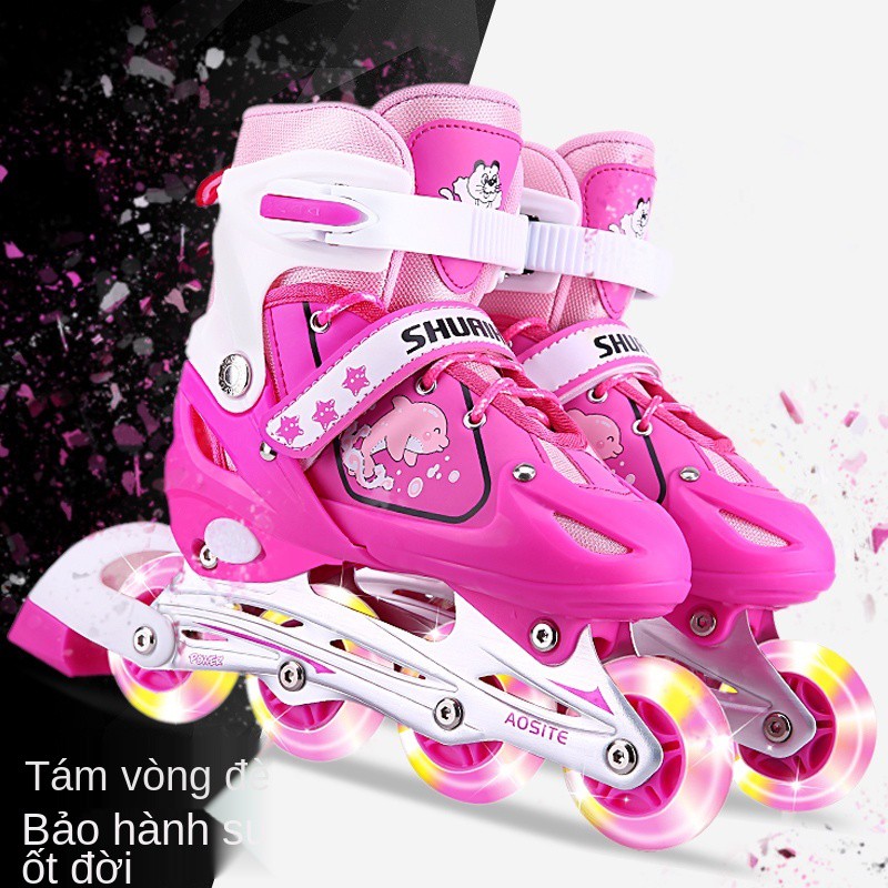 Giày trượt patin cho người mới bắt đầu dành trẻ em trọn bộ 3-4-5-6-10 tuổi nam và nữ nội tuyến