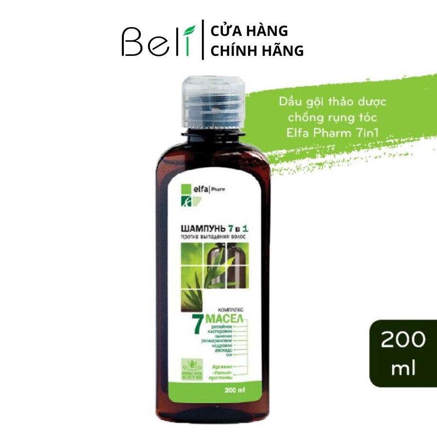 Dầu gội chống rụng tóc Elfa Pharm 7in1 chiết xuất 7 loại tinh dầu thảo dược 200ml - TN125