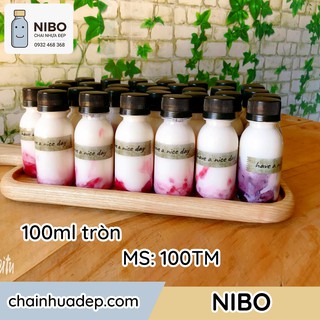 [Chai nhựa 100ml] 100 chai đựng sữa chua | MS: 100TM