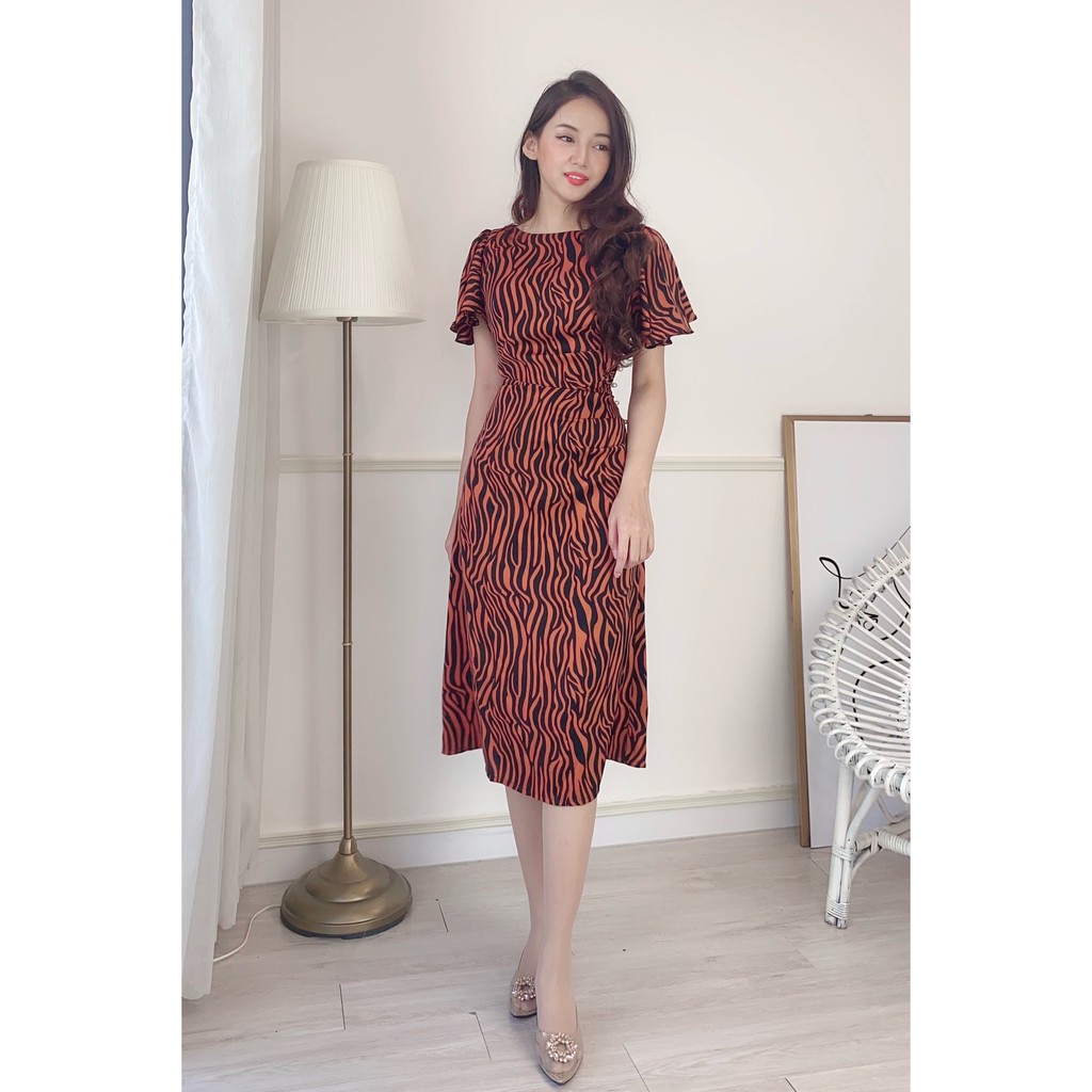 Đầm Cổ Thuyền Công sở Họa tiết | BigBuy360 - bigbuy360.vn