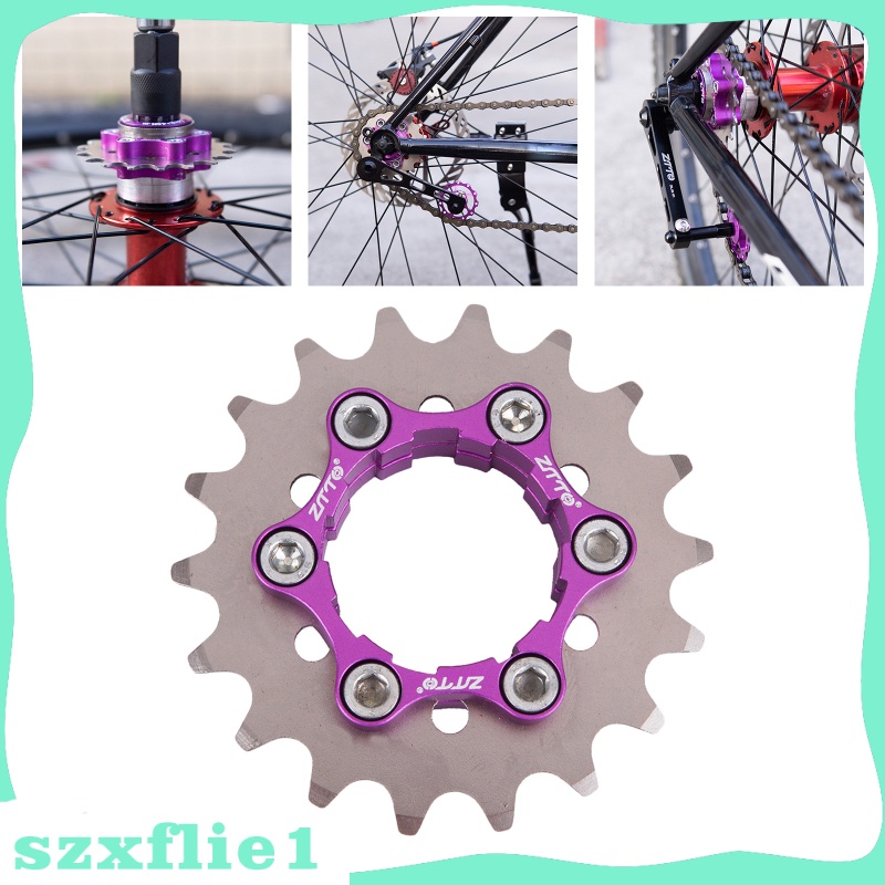 [🔥Hot Sale🔥]  Single Speed Cassette Cog Lockring Set Fixed Gear 1 Speed Adapter 17-32T Hub