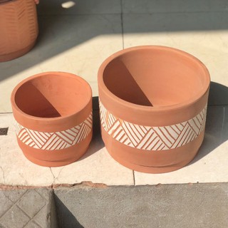 Chậu đất nung size to - 17x20 - đỏ Bình Dương
