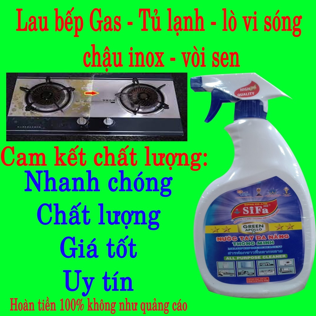 Tẩy dầu mỡ,Xịt lau bếp Gas, Siêu tẩy dầu mỡ bếp từ, bàn bếp, lò vi sóng, máy hút mùi, tủ lạnh,...