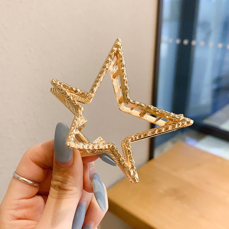 Kẹp tóc kim loại hình cá mập đơn giản phong cách Hàn Quốc