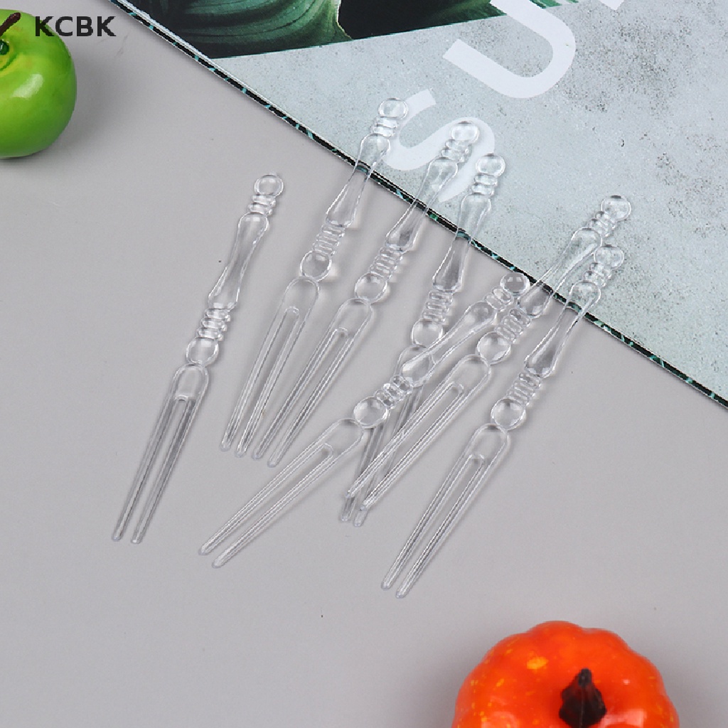 Set 80 Nĩa Ăn Trái Cây Bằng Nhựa Trong Suốt Dùng Một Lần