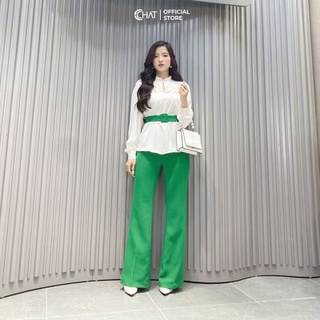 Quần ống loe đai bọc Cchat Clothes