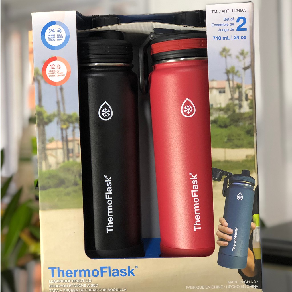 Bình Giữ Nhiệt Thermo Flask 710ml Bình Giữ Nhiệt 8.5 x 7.5 x 20.2 cm  giữ nóng 12h giữ lạnh 24h chất liệu cao cấp