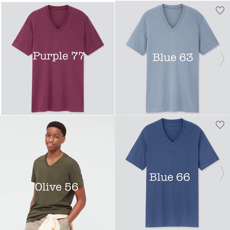 Áo phông nam cổ tim Uniqlo chính hãng