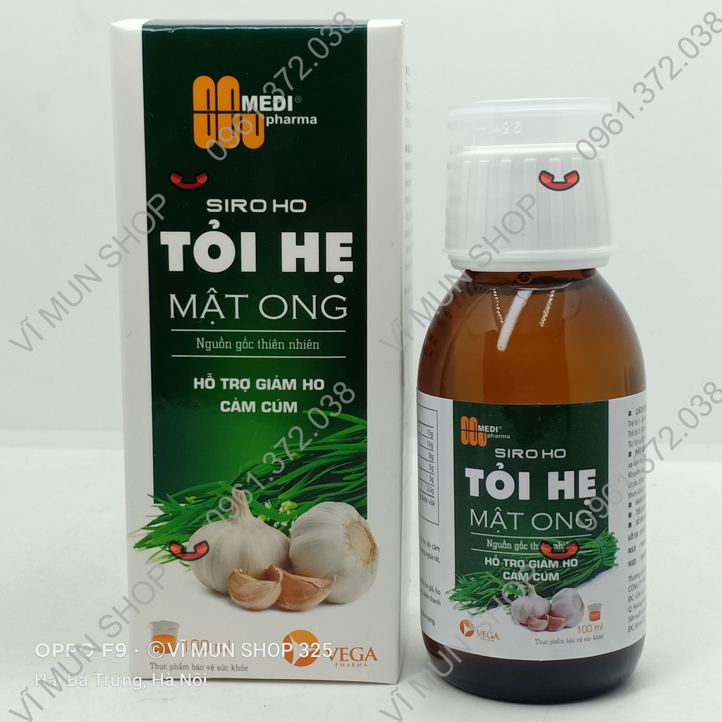 Siro Tỏi Hẹ Mật Ong giảm ho lọ 100ml