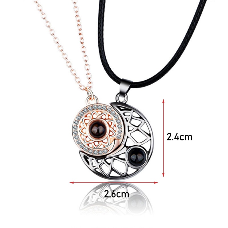 Dây chuyền mặt trăng và mặt trời cho cặp đôi