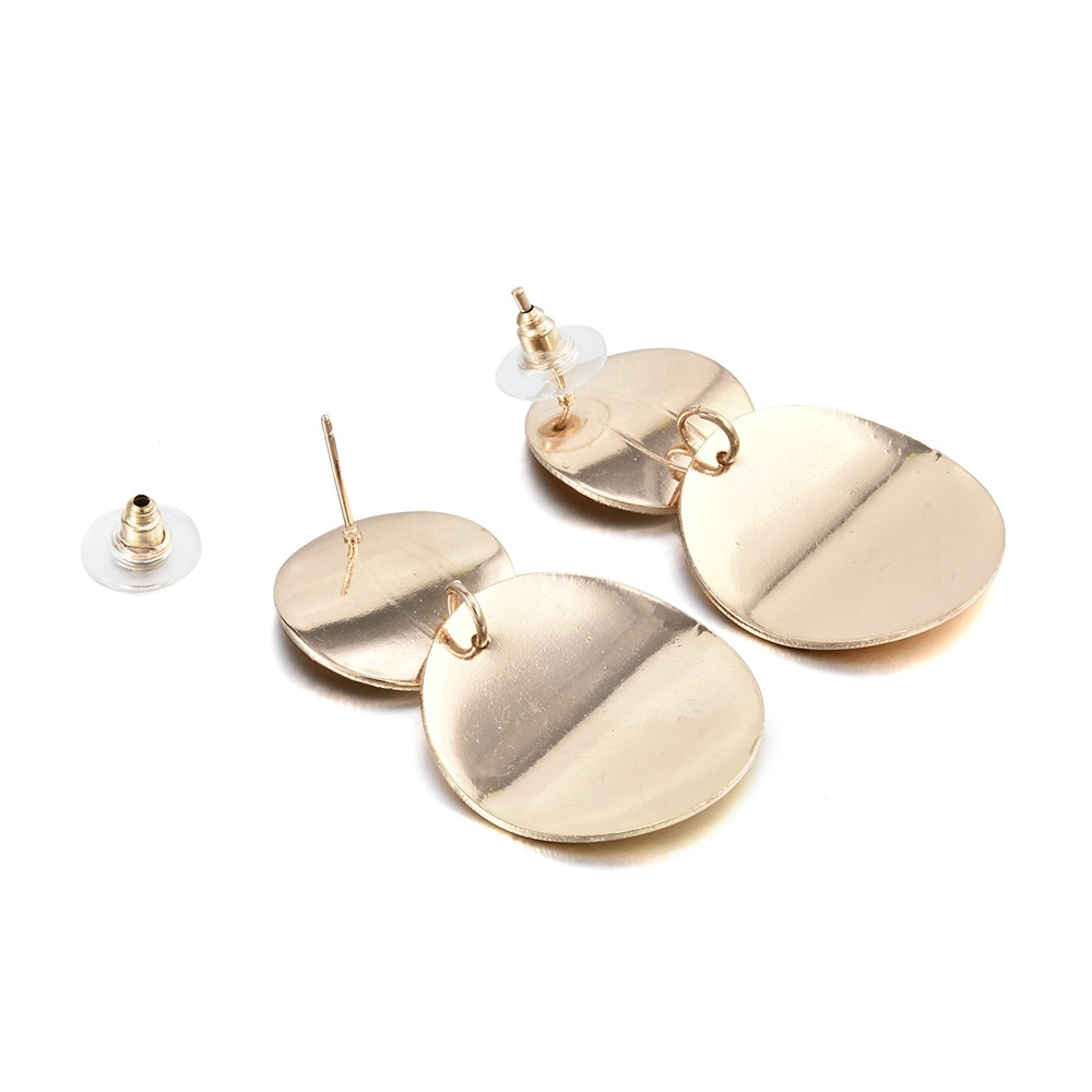 Hoa tai dáng dài hình tròn lồng vào nhau thời trang dành cho nữ