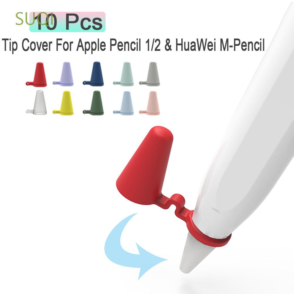 Bộ 10 Vỏ Bọc Đầu Bút Cảm Ứng Bằng Silicon Cho Apple Pencil 1st 2nd Generation