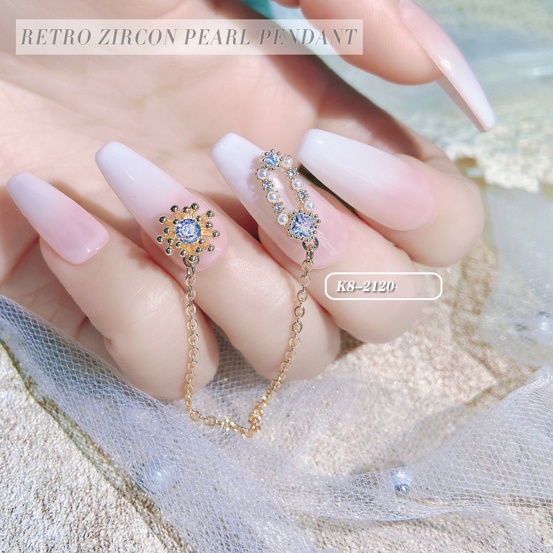 Mới Set 2 Phụ Kiện Trang Trí Móng Tay 3D Hình Hoa Bướm Xinh Xắn