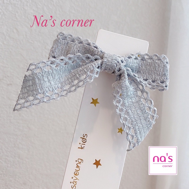 Kẹp tóc mỏ vịt nơ vải xinh xắn, dễ thương phong cách Hàn Quốc