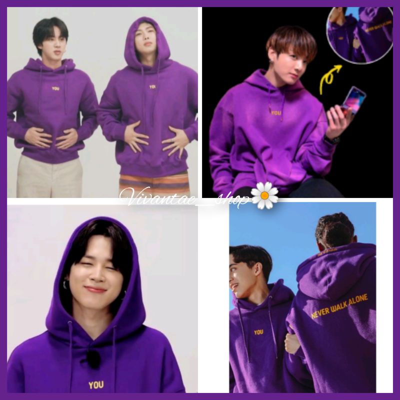 Áo hoodie You Never Walk Alone dành cho người hâm mộ nhóm BTS