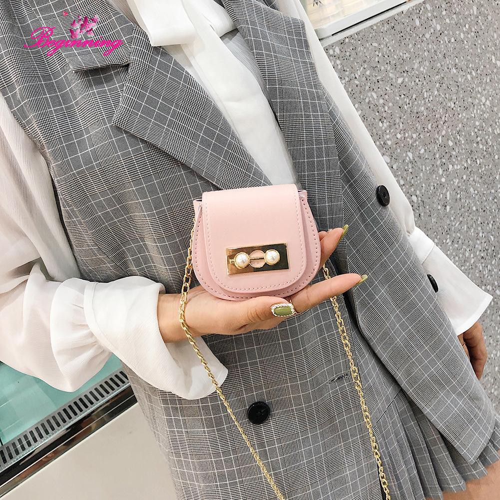 Túi da mini đeo chéo xinh xắn cho bé gái