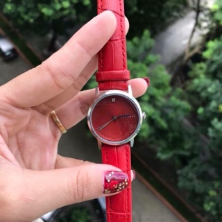 Đồng hồ nữ dây da fernweh hàng chính hãng mặt ngọc trai+ tặng kèm pin dự phòng hộp