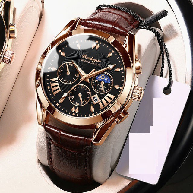 Đồng hồ nam dây chống nước chính hiệu POEDAGAR loại tốt 05A - RUBY