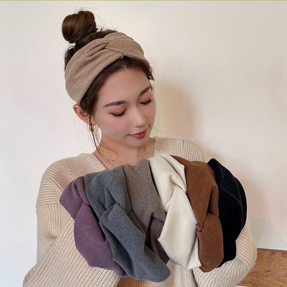 FUTURE New Turban Elasticity Headwear Wide-Brimmed Headbands Wide Cotton Bandana Women Fashion Hair Accessories Headpiece Hair Bands