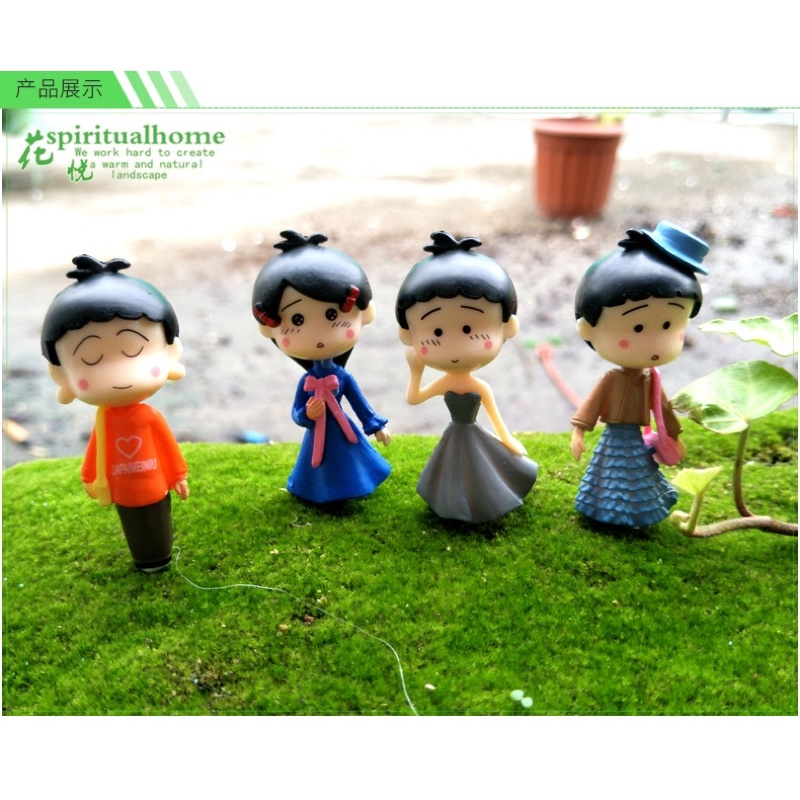 Bé Hoạt Hình Tóc Ngắn Loại Lớn - phụ kiện trang trí tiểu cảnh- Terrarium