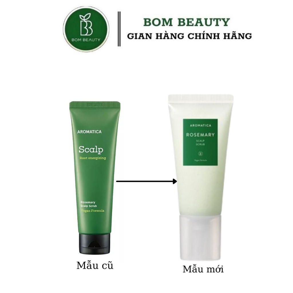 Kem Tẩy Tế Bào Chết Da Đầu Chiết Xuất Hương Thảo Aromatica Rosemary Scalp Scrub 165g