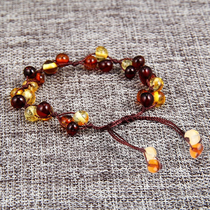 Vòng Tay Hổ Phách Handmade Dành Cho Người Lớn Và Trẻ Em