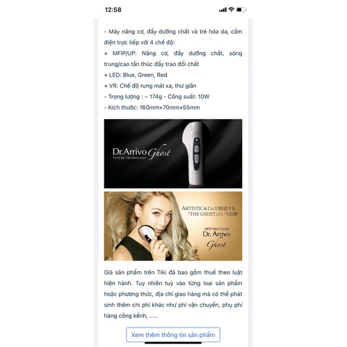 Máy nâng cơ  Dr Arrivo Ghost