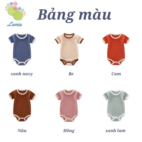 Bodysuit Có Tay Mùa Hè Phong Cách Hàn Quốc Cho Bé Trai Bé Gái