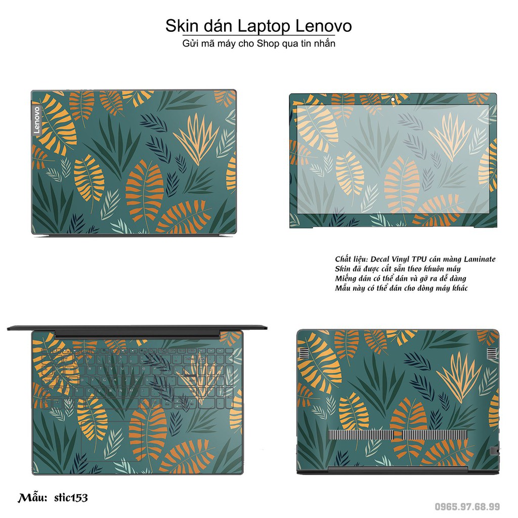 Skin dán Laptop Lenovo in hình Hoa văn sticker nhiều mẫu 25 (inbox mã máy cho Shop)