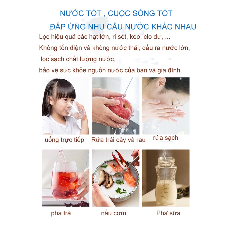 Máy lọc nước uống trực tiếp 5 cấp độ,5 lõi lọc