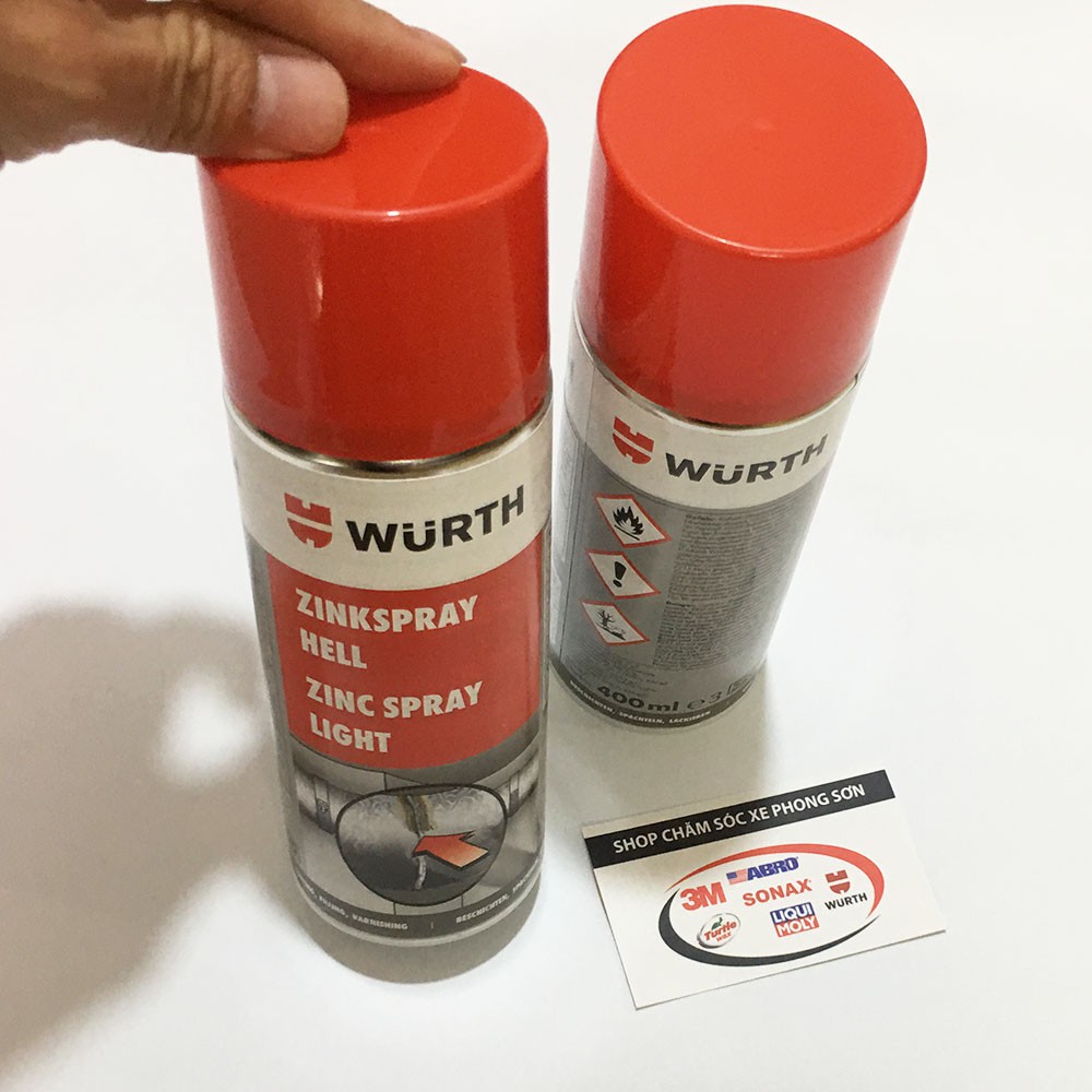 Sơn mạ kẽm chống rỉ chịu nhiệt Wurth Zinc Spray 400ml