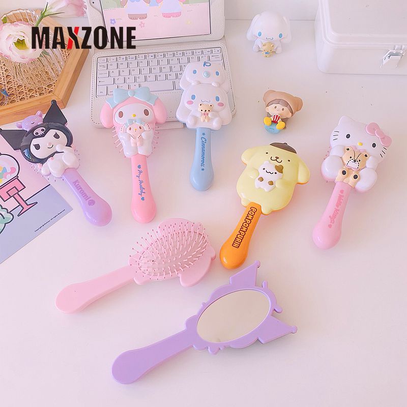 SANRIO Maxzone Gương Trang Điểm Hình Hello Kitty Melody Cinnamoroll Kuromi Nhỏ Gọn Dễ Thương Cho Nữ