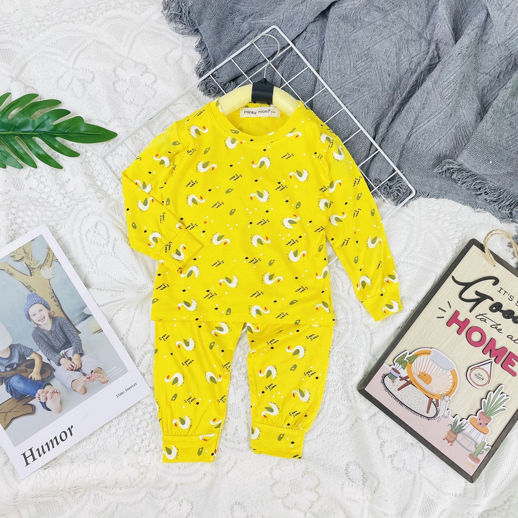 Bộ Thun Lạnh Dài Tay Cho Bé Trai, Bé Gái Minky Mom In Hình Trái Cây Dễ Thương, Bộ Thu Đông Cho Bé - TD2