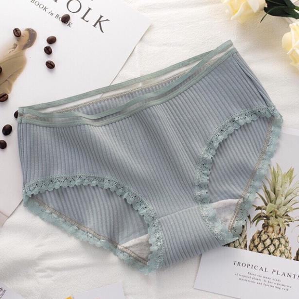 Quần lót nữ Gân Kháng Khuẩn ren tăm mới