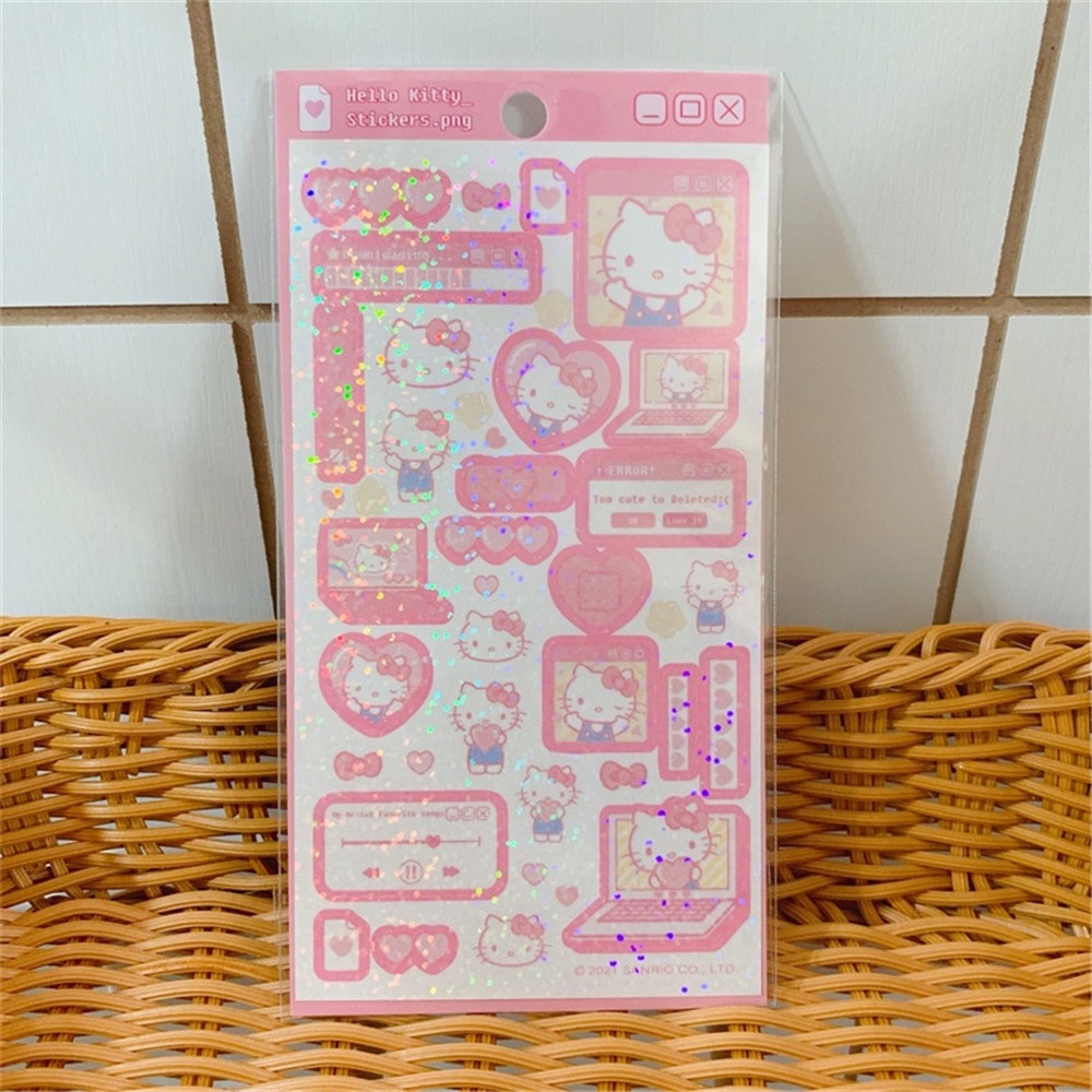 1 Tờ Nhãn Dán Hình Chó Yugui Hoạt Hình Đáng Yêu Trang Trí Sổ Tay DIY