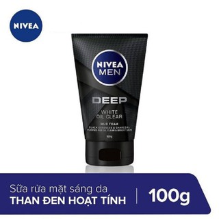 Sữa rửa mặt Nivea Men than đen hút nhờn sáng da 100g