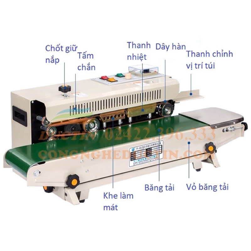 Máy hàn miệng túi FR-900 sơn tĩnh điện