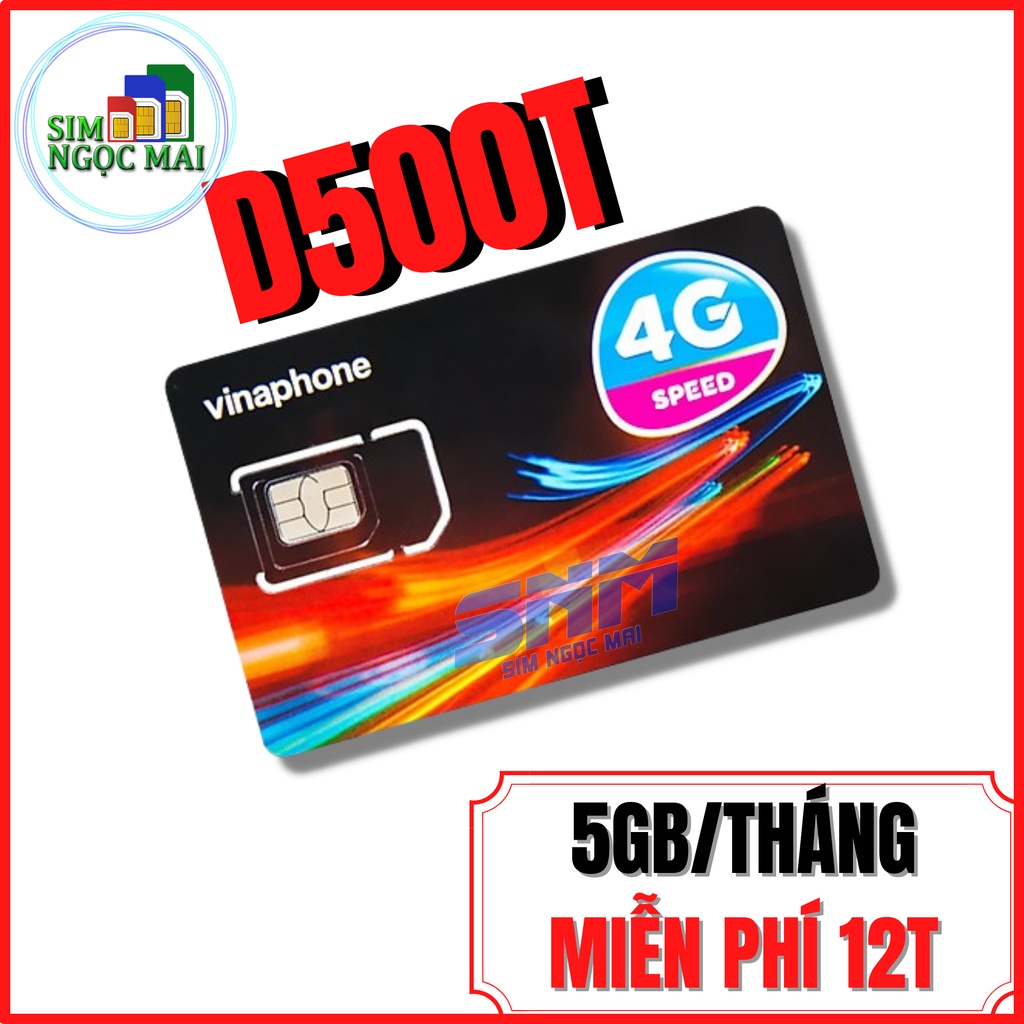 Sim 4G Vinaphone VD149 , D60G , VD89 , FHAPPY, D500 , D500T Trọn Gói 1 Năm - 120GB DATA  TỐC ĐỘ CAO - SIM NGỌC MAI