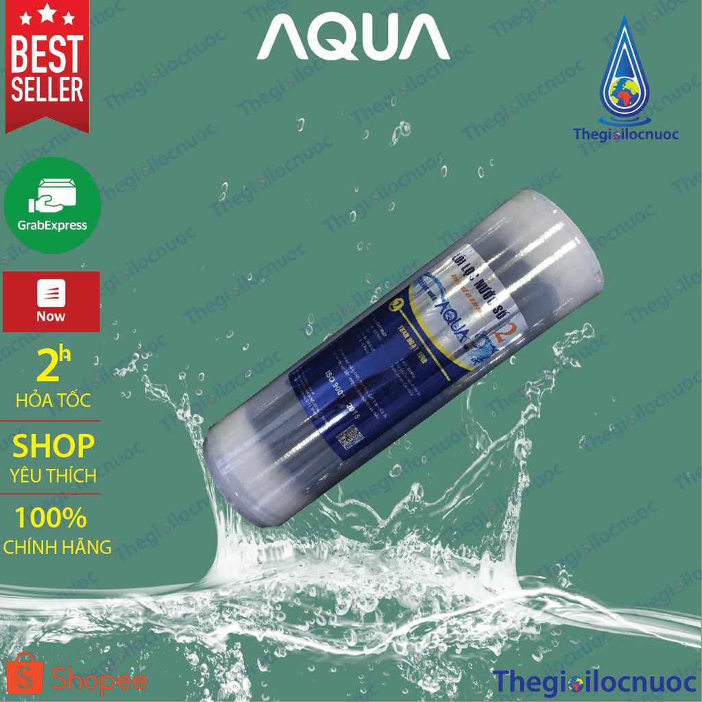 Bộ 3 lõi lọc Aqua 123 dành cho nước giếng khoan, nước cứng.