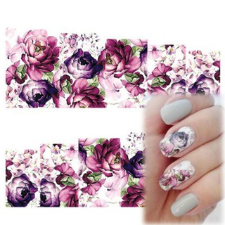 Decal Nước Họa Tiết Hoa Dán Móng Nghệ Thuật