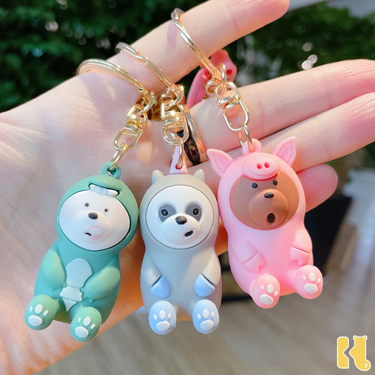 Móc khoá hình We Bare Bear đáng yêu
