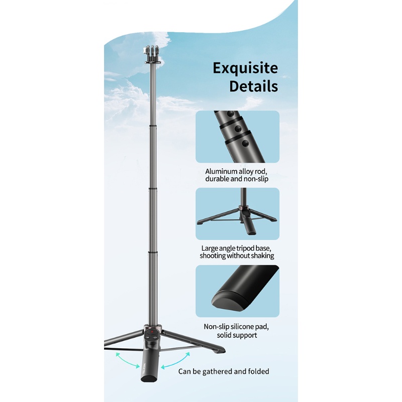 Gậy chụp ảnh tự sướng chuyên nghiệp có chân đứng cho Hero 10 9 8 Max
 | BigBuy360 - bigbuy360.vn