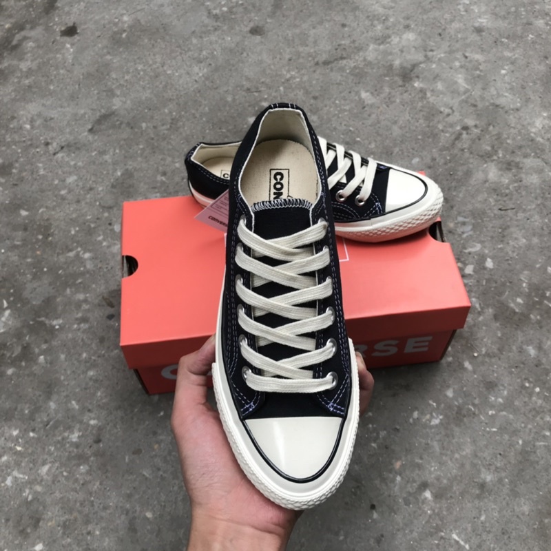 Giày Thể Thao Con ver.se đen trắng thấp nam nữ