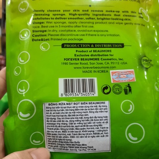 Bông bọt biển rửa mặt BeauMore Cleansing Sponge
