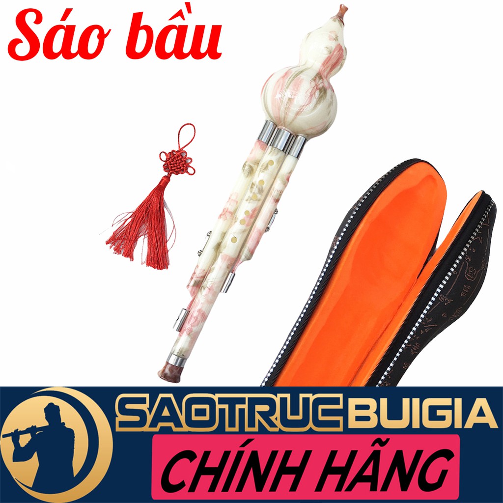 Sáo Bầu Vân Sứ Hồng loại cao cấp - Sáo Trúc Bùi Gia Phân Phối - TẶNG BAO ĐỰNG